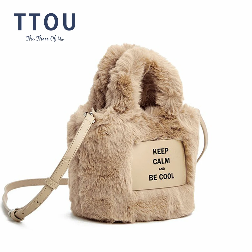 

Fashion Letter Women Shoulder Bag Soft Plush Female Hobo Handbag Fluffy Faux Fur Crossbody Bags Ladies Fur Bag Winter 2022