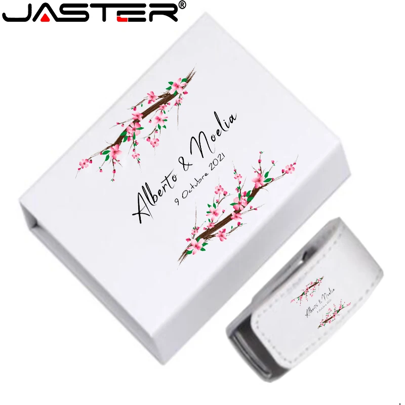 

JASTER USB 2.0 Flash Drive 64GB Pen Drives 32GB BOX+USB Free Custom LOGO 16G 8G U Disk 4G Wedding Photography Gifts Memory Stick