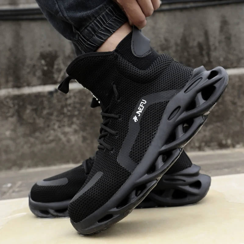 

New Safety Boots Winter Shoes Work Safety Shoes Men Indestructible Shoes Men Work Sneakers Male Steel Toe Shoes Work Boots Men