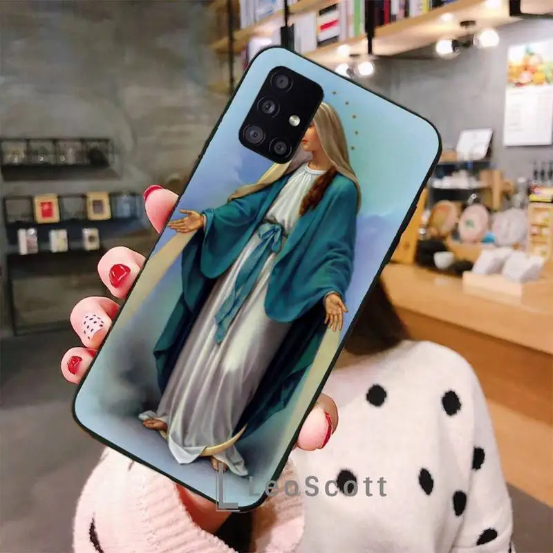 

Bless Virgin Mary Phone Case For Samsung galaxy S 7 8 9 10 20 edge A 6 10 20 30 50 51 70 note 10 plus