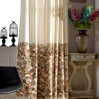 simple and modern cotton and linen curtain cloth embroidered curtain embroidered curtain curtains for living dining room bedroom