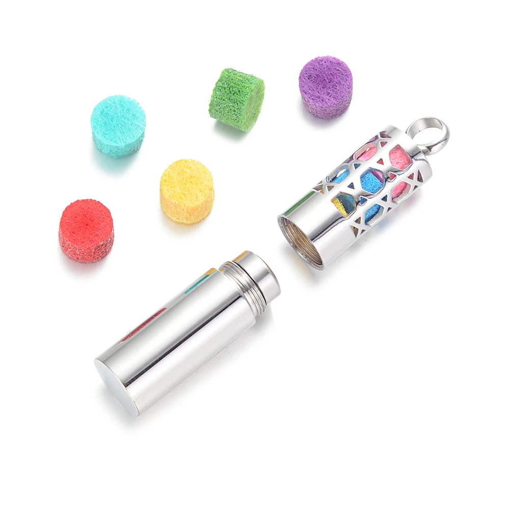 Ароматерапия Ожерелье с диффузором и контейнер 2 в 1 из нержавеющей стали виде