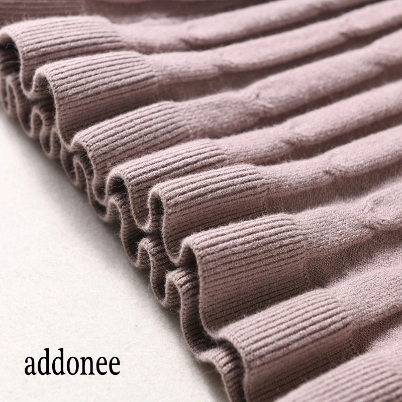 Женская юбка-свитер из хлопкового волокна эластичная с пеньковым узором | одежда