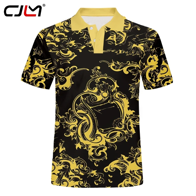 Мужская рубашка-поло с коротким рукавом 3D-принтом | одежда