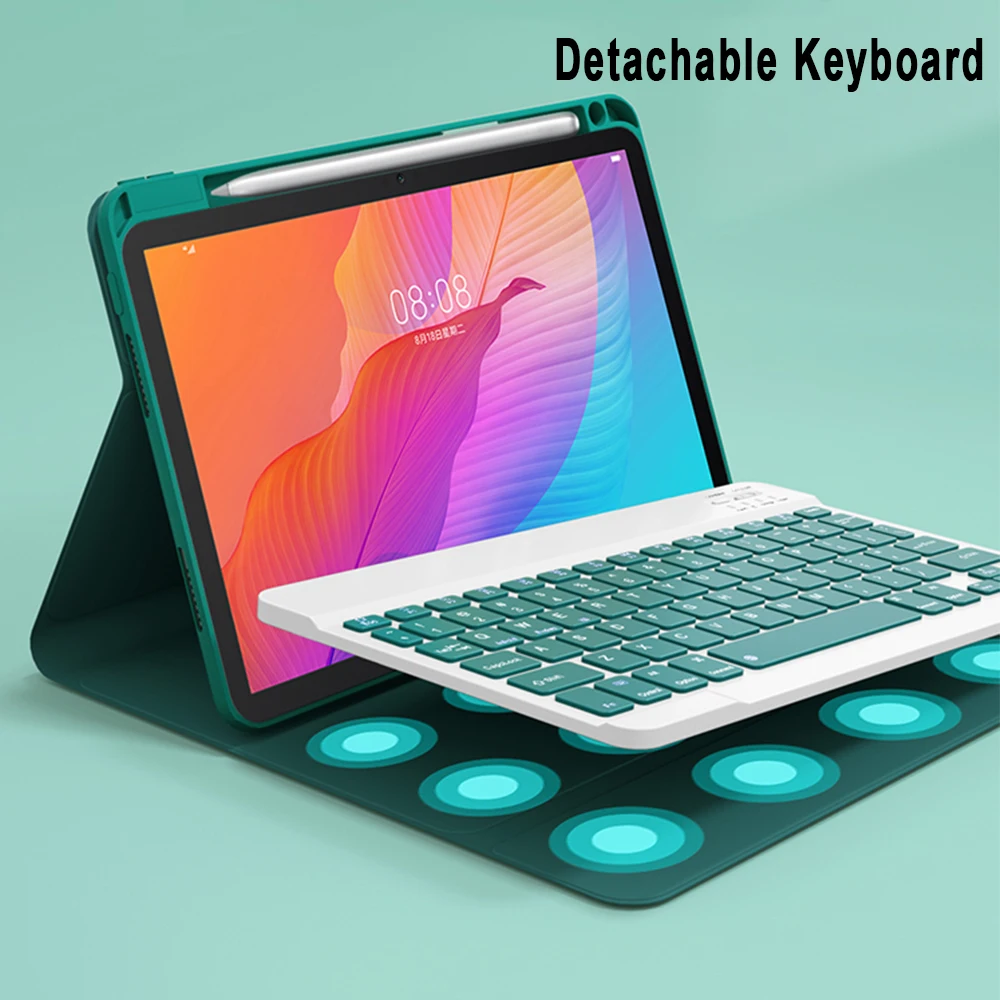 case with keyboard for huawei matepad 11 t10s t10 s 10 4 pro 10 8 m6 cover detachable russian spanish korean keyboard free global shipping