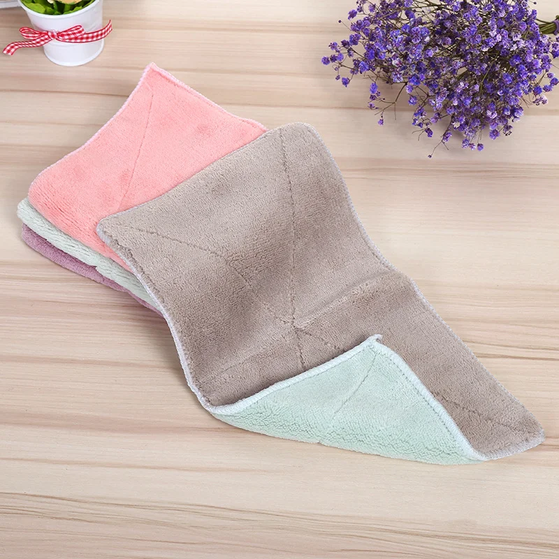 Кухонное полотенце легко моется двухстороннее двухцветное тряпка для мытья