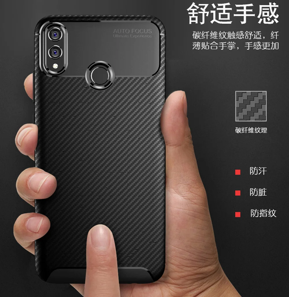 Чехол-бампер для Huawei Honor 9X Lite 8X Мягкая силиконовая Матовая Обложка искусственная