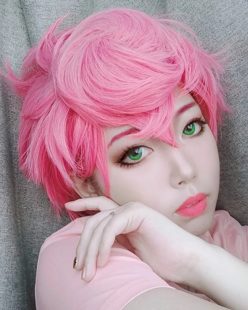 Аниме JOJO странные приключения Золотой ветер Триш Una Косплэй парик Жаростойкие