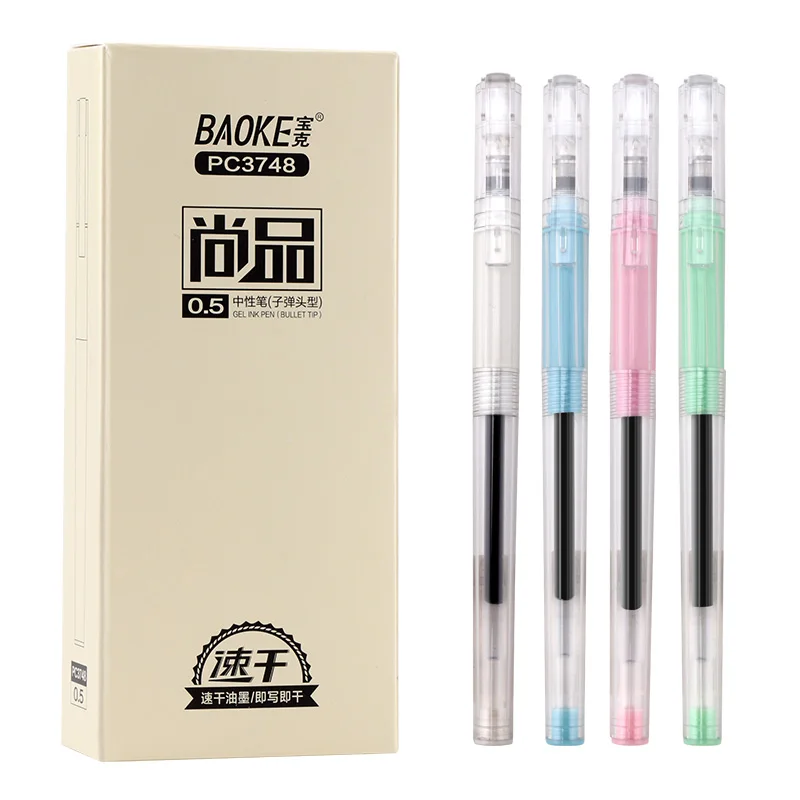

Гелевая ручка 12 Burke Pc3748 для студентов, черная Водяная ручка для осмотра, Четырехцветная ручка-держатель, углеродная Черная пуля