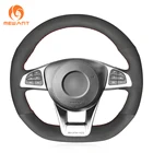 MEWANT черные замшевые чехлы рулевого колеса автомобиля косички для Mercedes Benz AMG GT C190 R190 A45 W176 C63 S W205 C117 C218 2014-2020