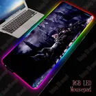 Большой игровой RGB коврик для мыши с изображением замка облаков, компьютерный коврик для мыши, игровые аксессуары, коврик для клавиатуры и стола