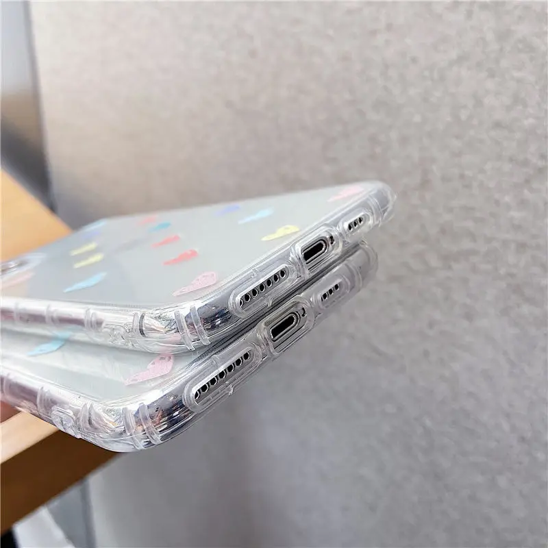 

Love Heart Wave Poin Transparent Phone Case For iPhone SE 2020 11Pro Max XR XS Max X 6S 7 8 Plus Soft Cover For iPhone 11 12Pro