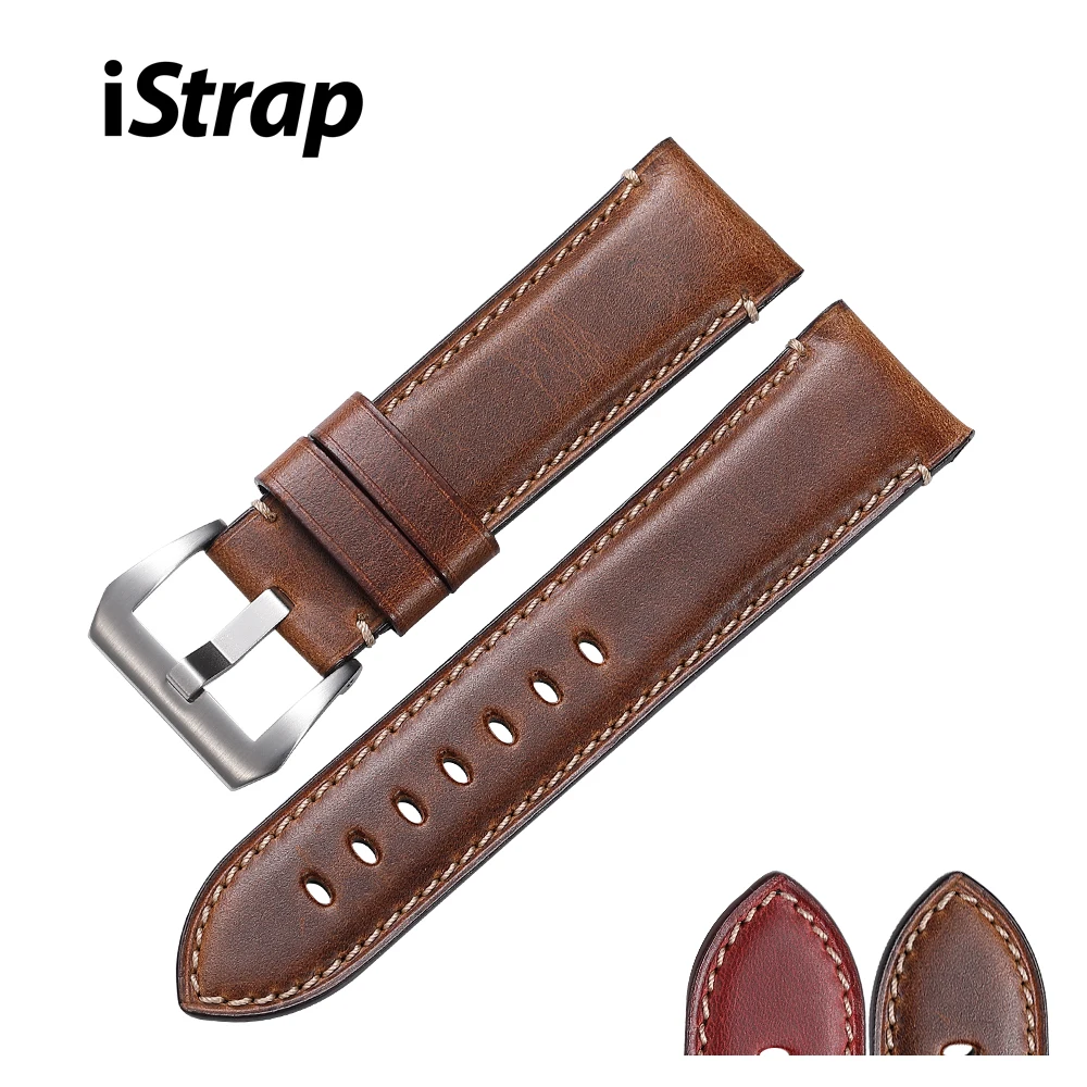 Ремешок для часов iStrap аксессуары 22 мм 24 кожаный ремешок винтажный Panerai|Ремешки