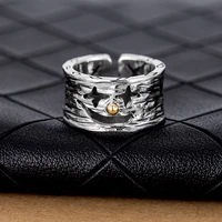 ring for women girls smile fashion men jewelry vintage ancient silver color punk hip hop adjustable rings party jewelry