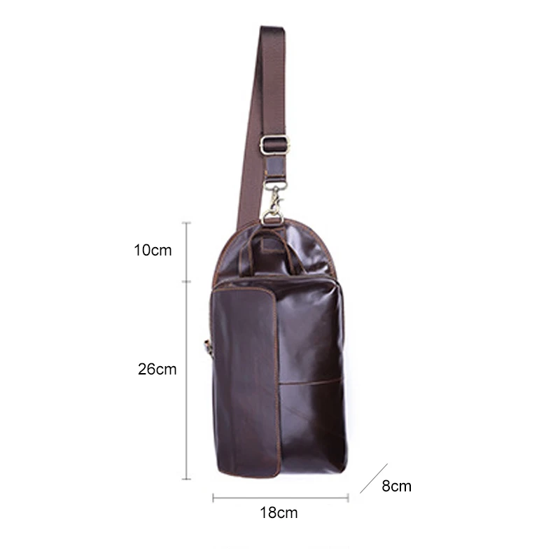 

Man Shoulder Crossbody Chest Bag High Quality First Layer Cowhide For Soft And Comfortable Leather Chic Style Handbags Male