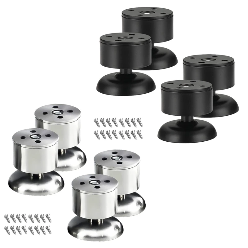 

4PCS Furniture Feet Stainless Steel Sofa Feet Adjustable Cabinet Feet Coffee Table Legs for Support Bed Table 6cm