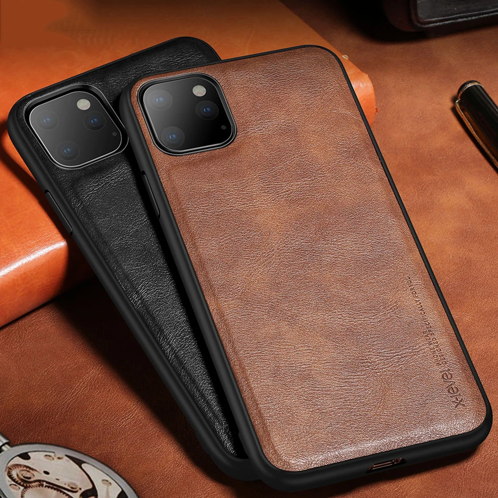 Leather Case For iPhone XR 11 12 Pro Max XS X 8 7 6S Plus Original Shockproof Ultra Light Back Cover | Мобильные телефоны и