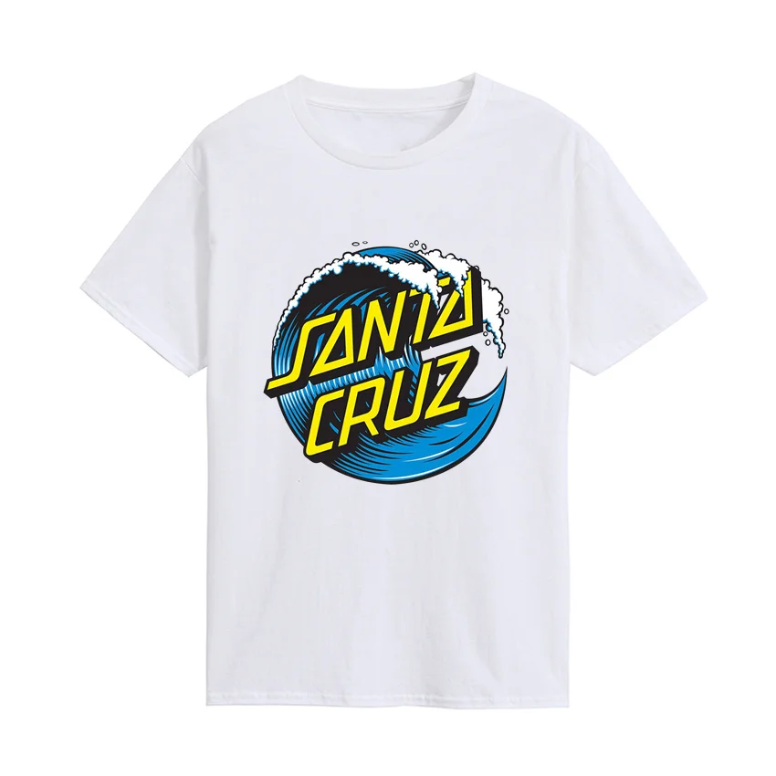 

Новая футболка с принтом Санта-Клауса, Повседневная летняя хлопковая Футболка с круглым вырезом и коротким рукавом, свободная удобная одеж...