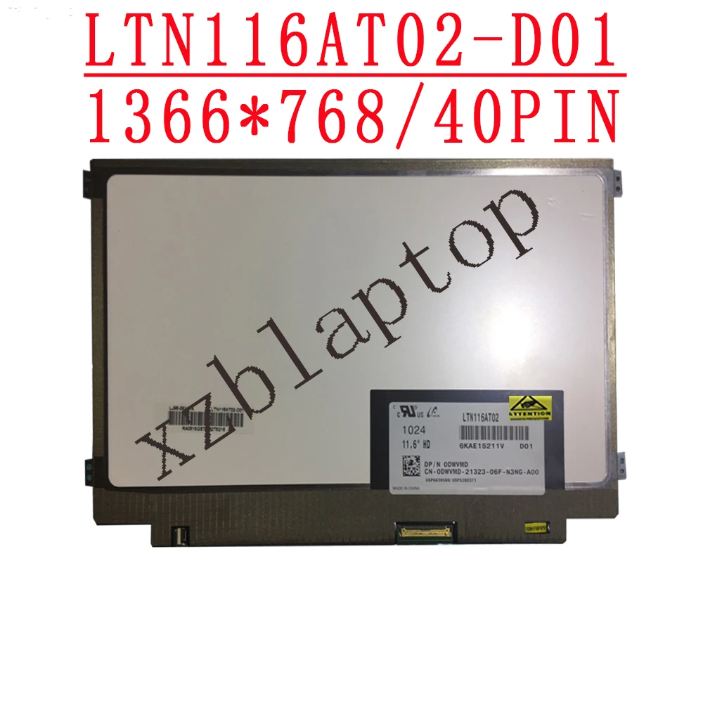 

LTN116AT02-D01 LTN116AT02 D01 for original model Laptop Lcd Screen 1366*768 LVDS 40 Pins