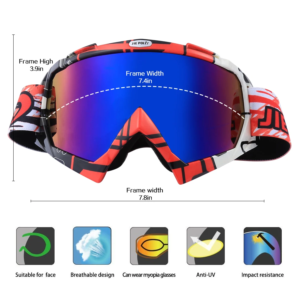Gafas мотоциклетные очки для наружного велоспорта MX внедорожные Лыжные Спортивные