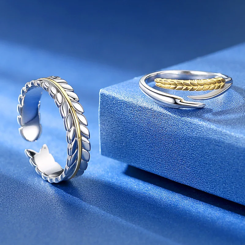 Женское кольцо с серебряными пшеничными ушками|Кольца| |