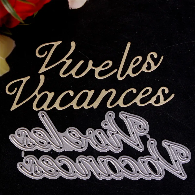 Французское слово металлические режущие штампы для скрапбукинга Diy высечки