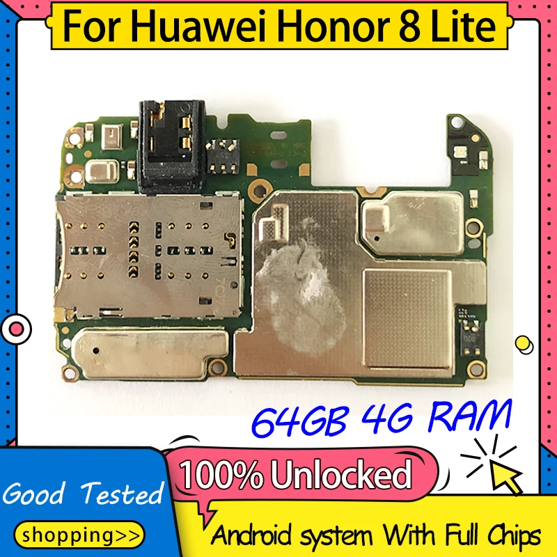 Разблокированная материнская плата HUAWEI Honor 8 Lite 64 ГБ оригинальная логическая 4 Гб