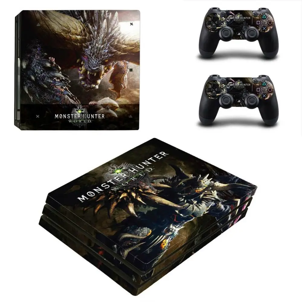 Виниловая наклейка на консоль и контроллер Monster Hunter World PS4 Pro от AliExpress WW