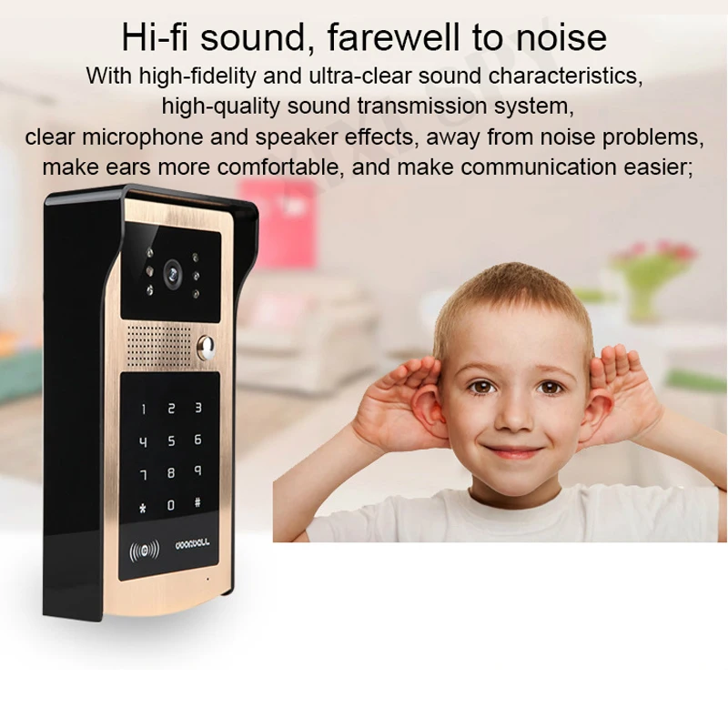 Домофон с дверным звонком видеодомофон для частного дома домашний видеозвонок