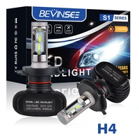 bevinsee h4 led headlights bulbs hilow beam 12v 50w 8000lm 6000k white led lights for harley davidson ford ranger diesel pickup
