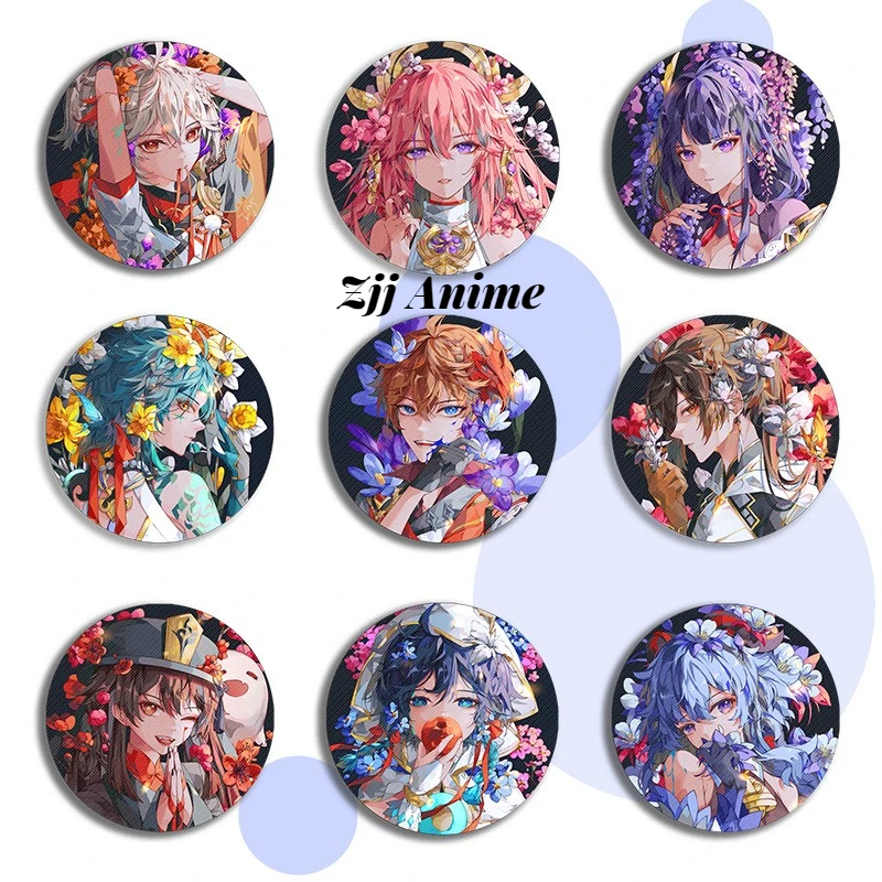 

Anime Game Genshin Impact Cosplay Badge Brooch Hutao Keqing Xiao Zhongli Raiden Shogun Kamisato Ayaka Ganyu Pins Insignia New