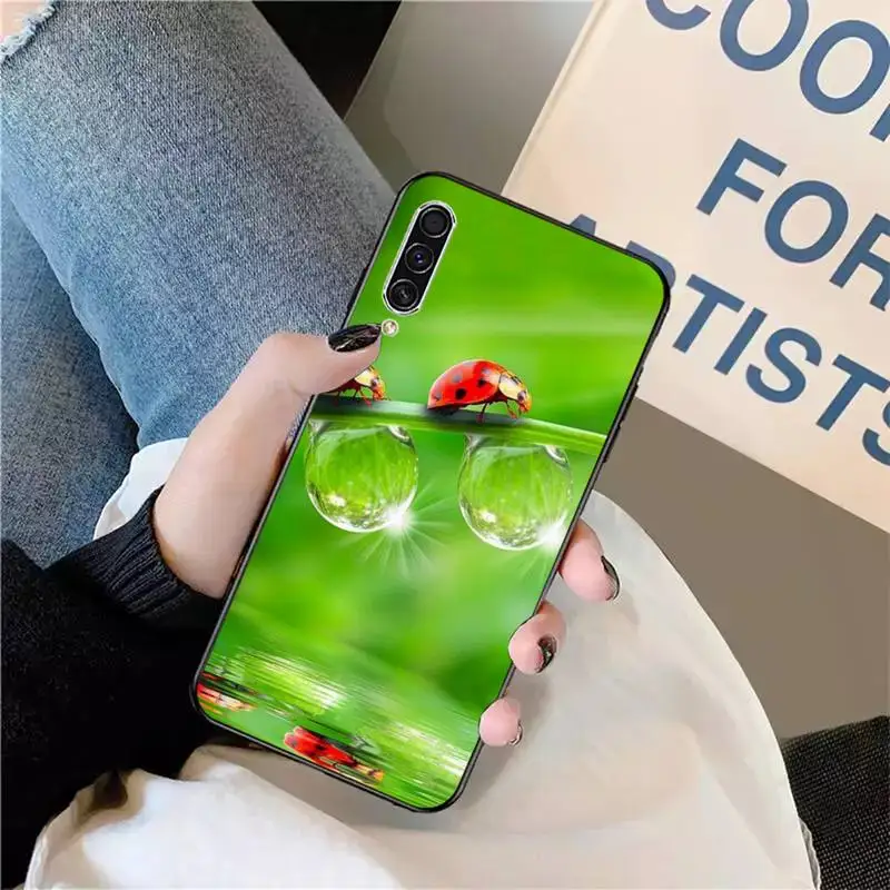 

four leaf ladybug daisy mobile Phone Case For Samsung galaxy S 9 10 20 A 10 21 30 31 40 50 51 71 s note 20 j 4 2018 plus