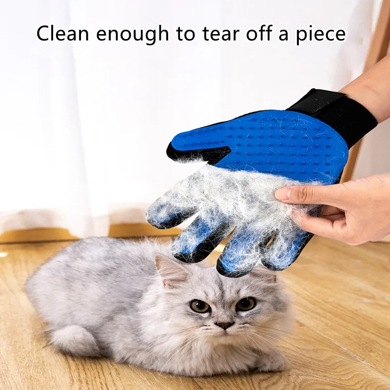 

New Rubber Pet Bath Brush Grooming Glove Environmental Protection Silicone Glove Pet Massage for Dogs and Cats Pets Accessories