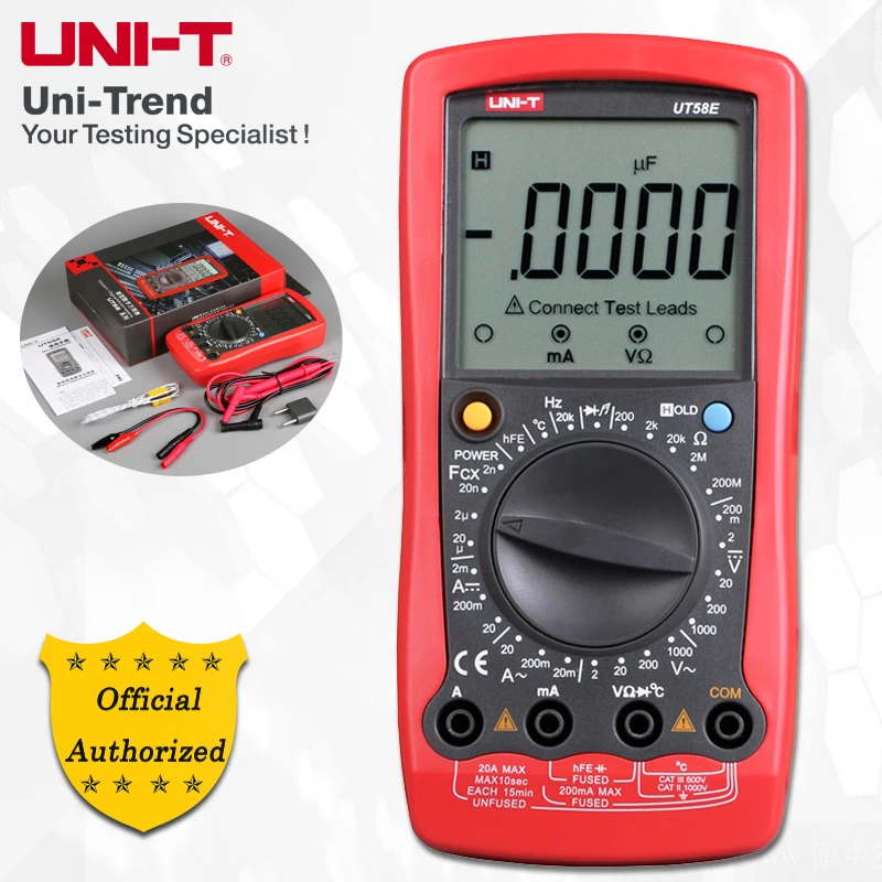UNI-T UT58A/UT58B/UT58D/UT58C/UT58E ручной диапазон общий Цифровой мультиметр