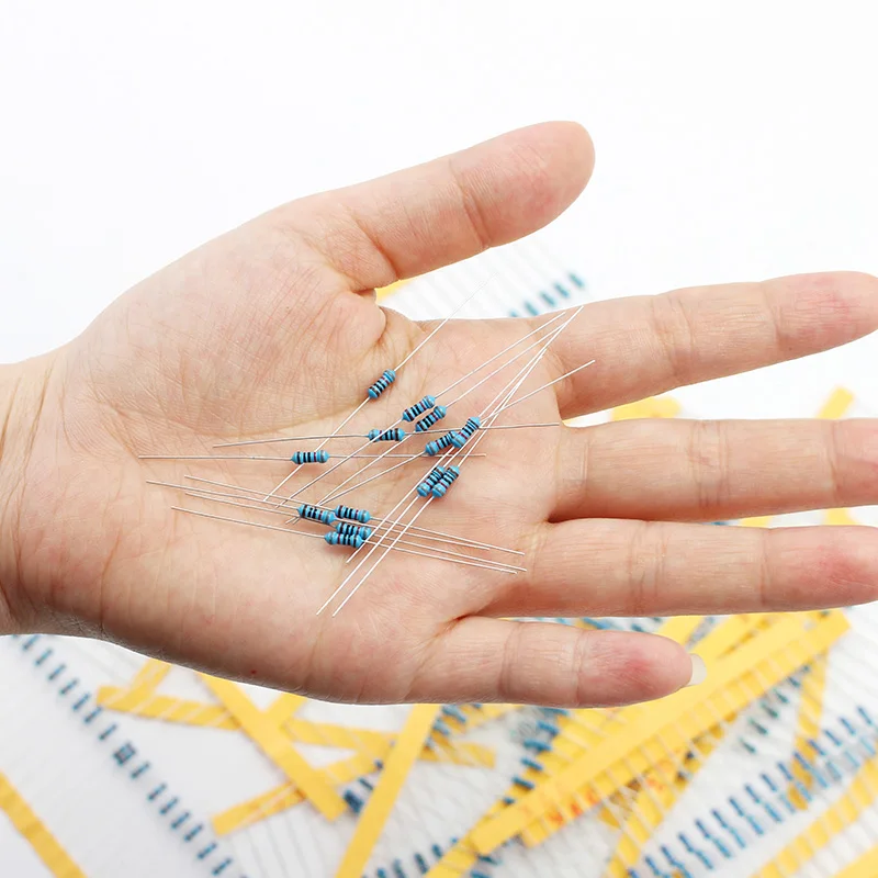 500pcs/lot 50 values 1/4W Resistors set Metal Film Resistor Assortment Kit 1ohm -10M ohm resistor diy electronic kit