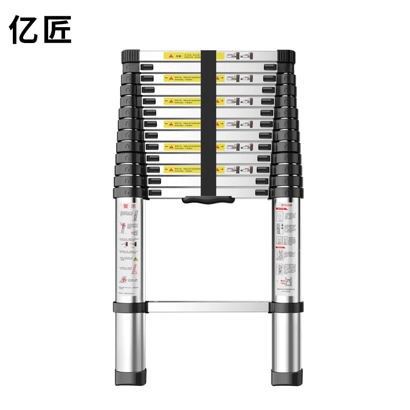 Телескопическая лестница одиночная складная для дома высота 3 9 м 88 см |