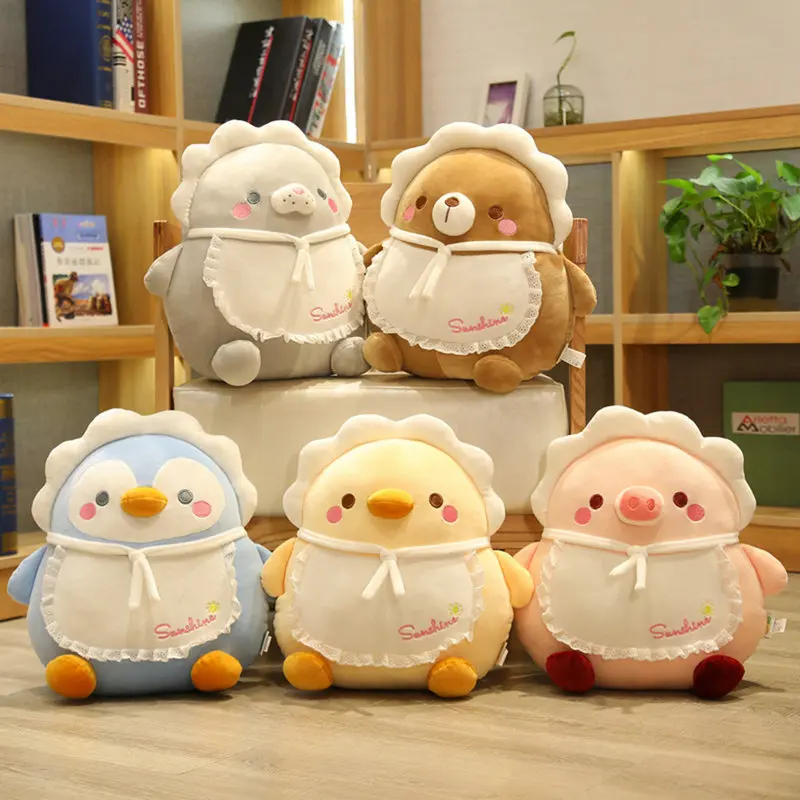 

New Arrive 40cm Cute Penguin Sea Lion Little Bear Pig Plush Toy Kawaii Soft Stuffed Animal Pillows Peluche Doll Birthday Gift
