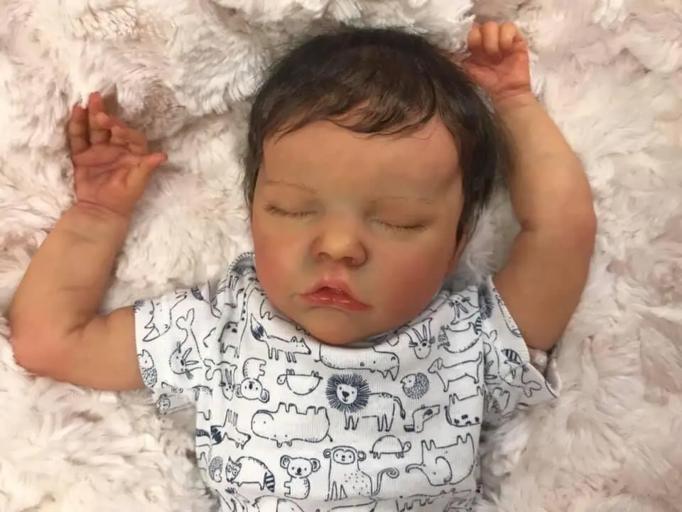 Кукла реборн NPK 18 дюймов младенец кукла новорожденная твинб ручная роспись