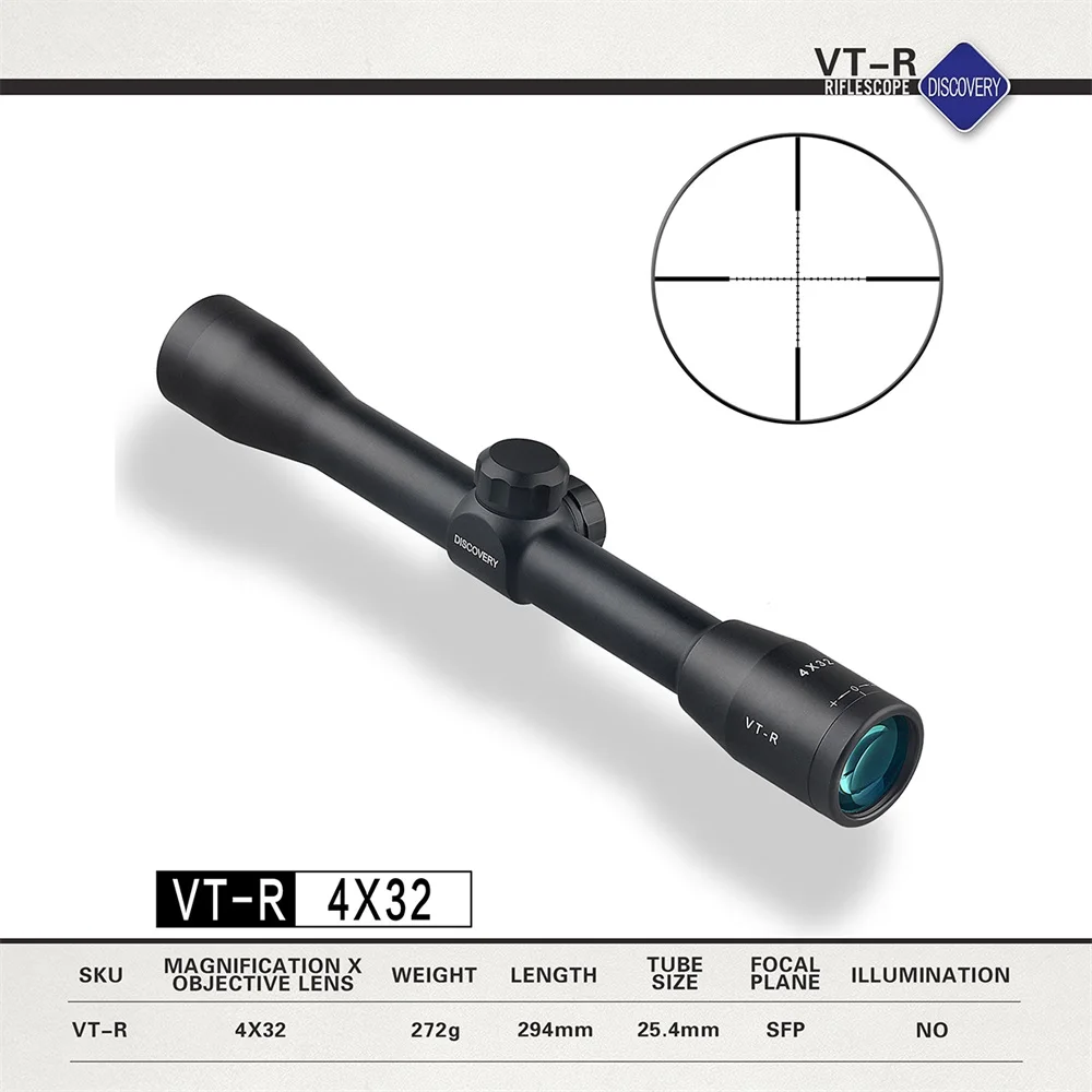 Открытие VT R 4x32 тактический прицел милдот сетка вторая фокальная плоскость