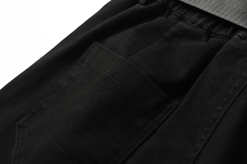

[EAM] Belt Pockets Metal Chain Black High Waist Cargo Trousers New Loose Fit Pants Women Fashion Spring Autumn 2021 1DD4911