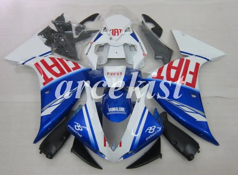 

Новый комплект обтекателей ABS для мотоцикла, подходит для YAMAHA YZF-R1 09 10 11 R1 2009 2010 2011, кузов красного и синего цвета FIAT