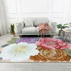 Креативные садовые цветочные коврики JQ с 3D принтом для гостиной, спальни, коврики для зоны кухни, нескользящий напольный коврик, декоративный ковер для прихожей