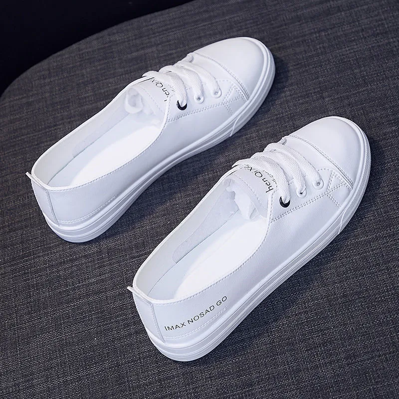 

Fashion Shoes Women's Vulcanize Shoes Spring New Casual Classic Solid Color PU Leather Shoes Women Casual White Sneakers N1-21