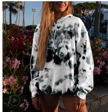 

Hirigin 2020 Fashion Women's Tie Dye Hoodies, Casual Oversized Drawstring Long Sleeve Hooded Sweatshirt Pullover