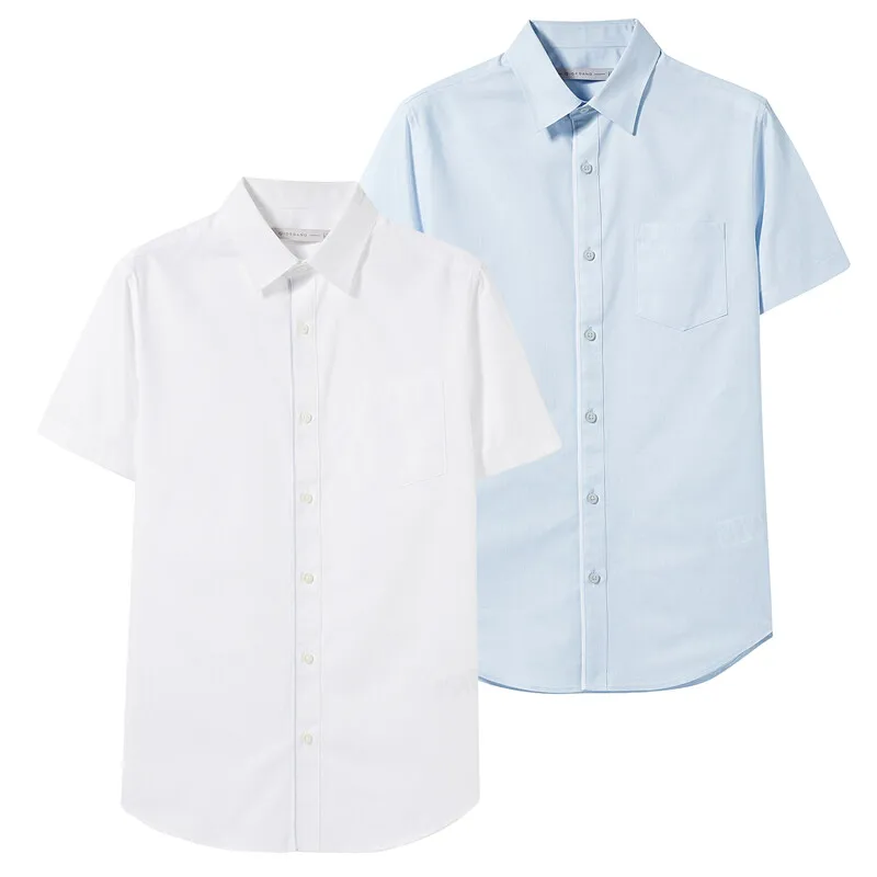 08Blue Giordano две простые рубашки slim fit с короткими рукавами выполненные из хлопка и полиэстера, имеется шесть различных цветов на выбор - Цвет: 08Blue