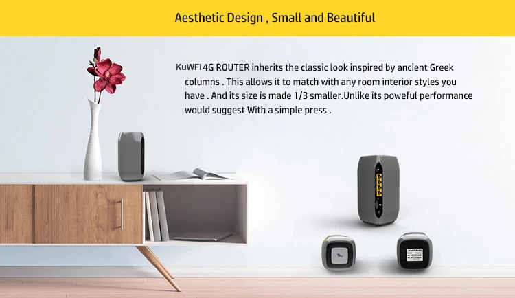 KuWFi 4G Router New 150mbps Wireless CPE WIFI Router Unlocked 3G/4G LTE Network WiFi SIM Routers Up to 64 Users