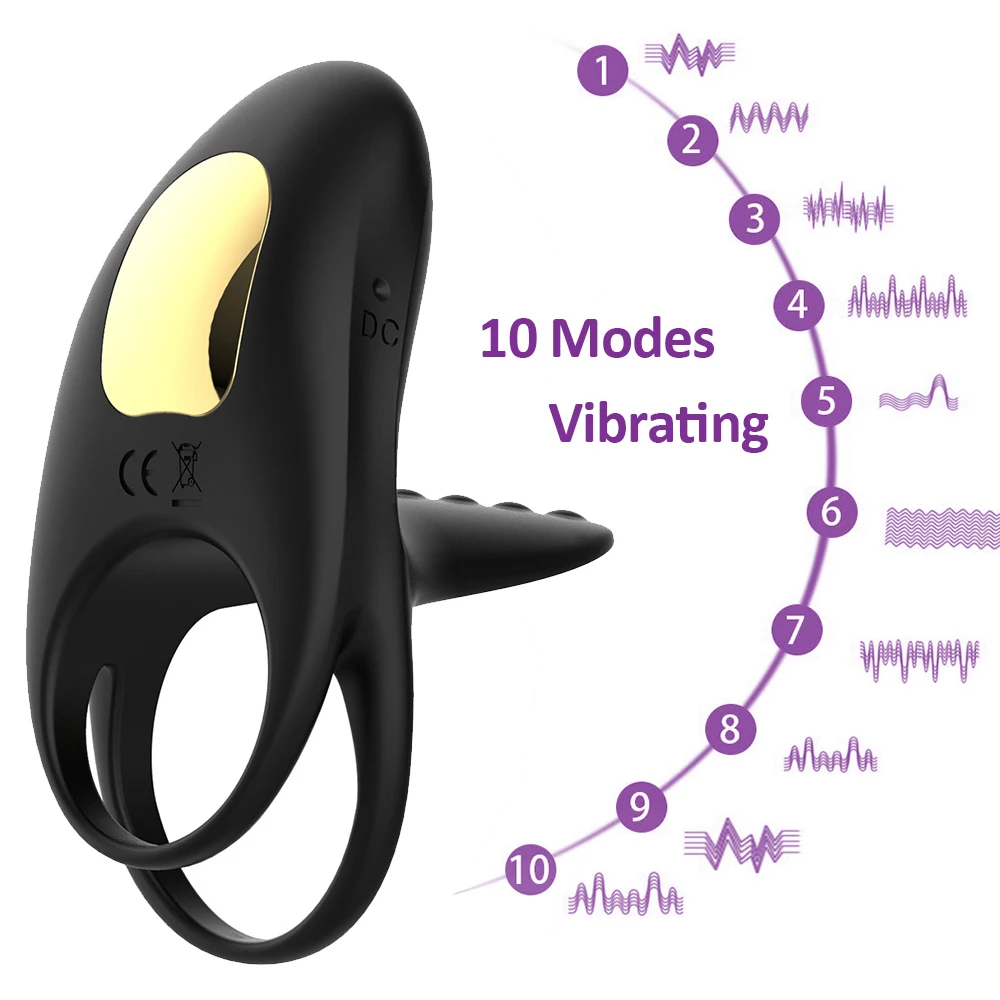 Вибратор кольцо на пенис с дистанционным управлением двойное для пениса