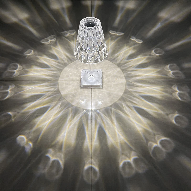 Акриловый прозрачный Настольный светильник с USB прозрачная призма настольные