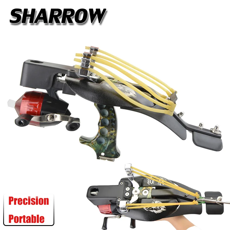 

1Set Fishing Slingshot Kit Catapult Bow Bowfishing Darts Reel Professional Tools Outdoor Hunting Shooting Archery Accessories