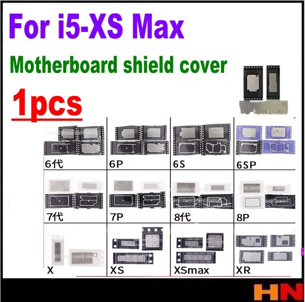 1 комплект для iPhone XR XS Max X 5 5S 6 6s 7 7p 8 plus материнская плата EMI shield Веб-логическая плата чистая Защитная крышка Запасные части